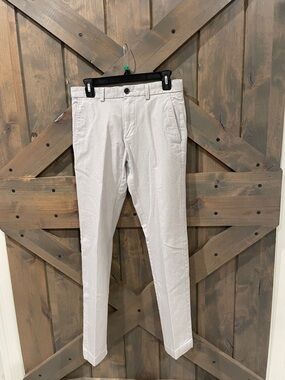 Brooks Brothers Red Fleece Men's Slim Chino Pants in Light Gray